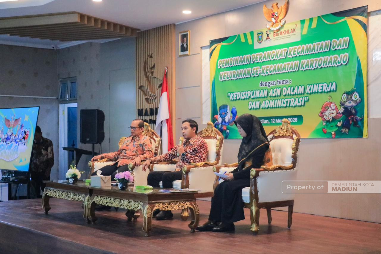 Perkuat Disiplin ASN dan Peran Kelurahan, Pemkot Madiun Gelar Pembinaan di Kecamatan Kartoharjo