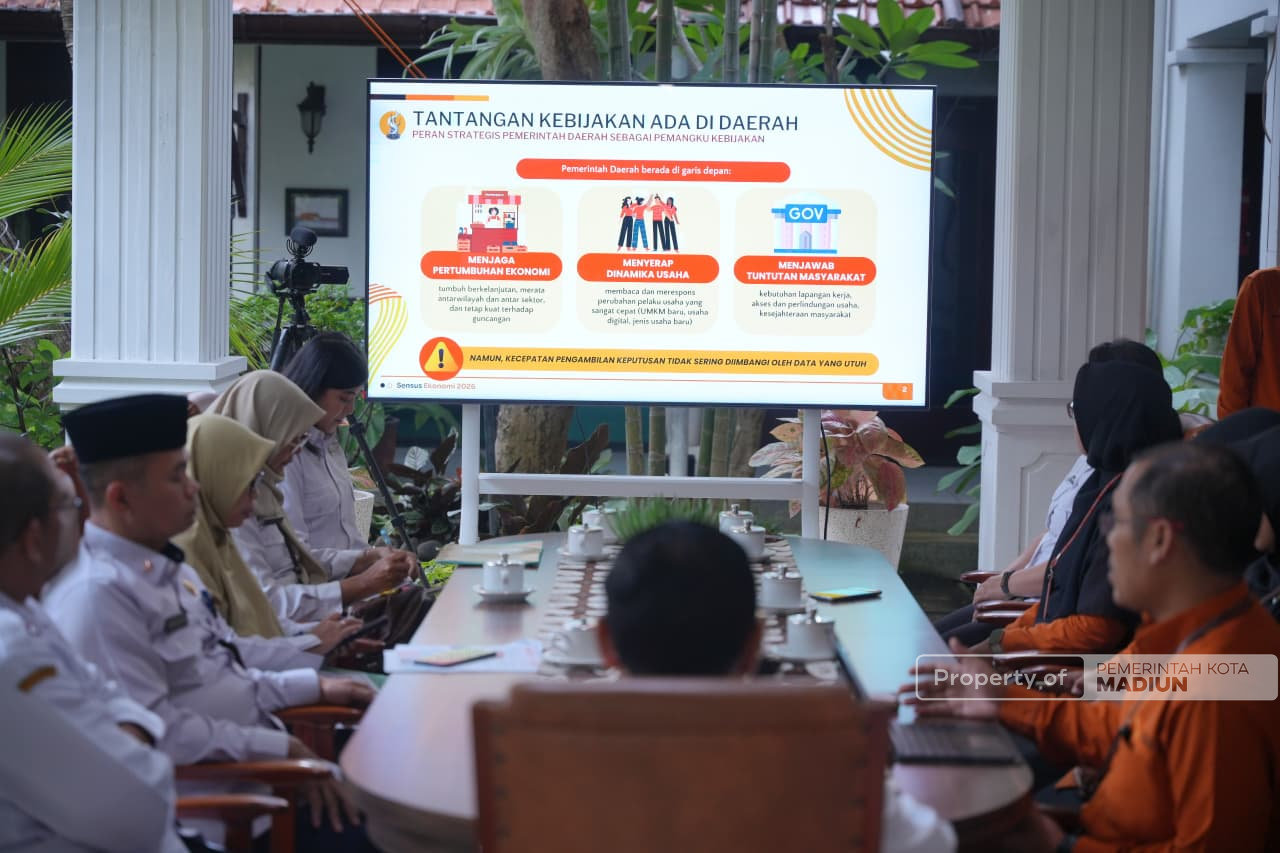 Sambut Sensus Ekonomi 2026, Pemkot Madiun Siapkan Penguatan Data untuk Arah Pembangunan Ekonomi