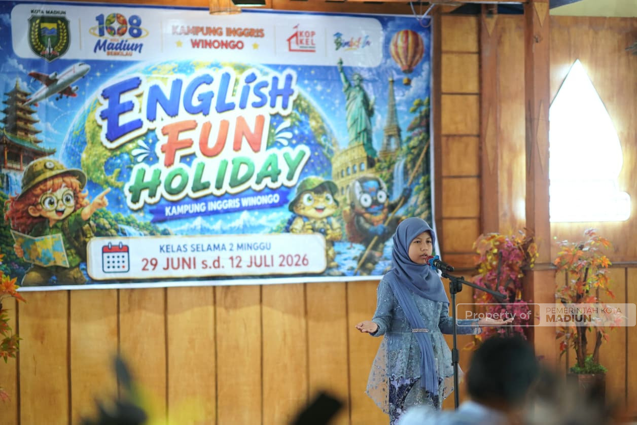 English Fun Holiday Resmi Berakhir , Pemkot Madiun Dorong Pelatihan Bahasa Inggris di Setiap Kelurahan