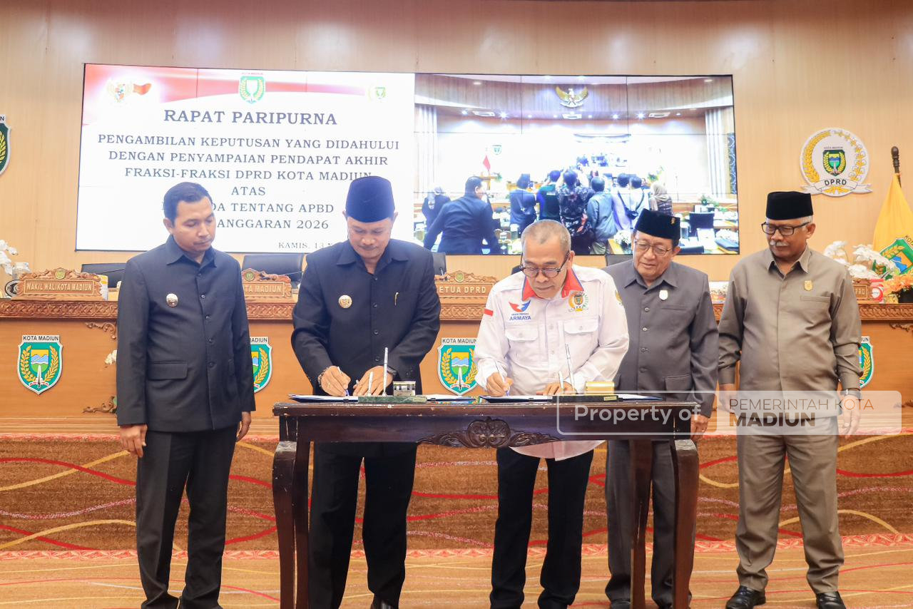 Resmi Digedok! Pemkot-DPRD Kota Madiun Sepakati Raperda APBD 2026