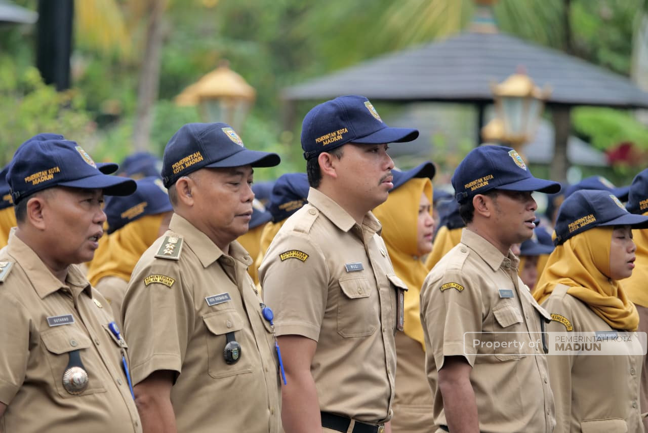 Plt Wali Kota Madiun Pacu Kinerja OPD Lewat Apel dan Rakor di Balai Kota