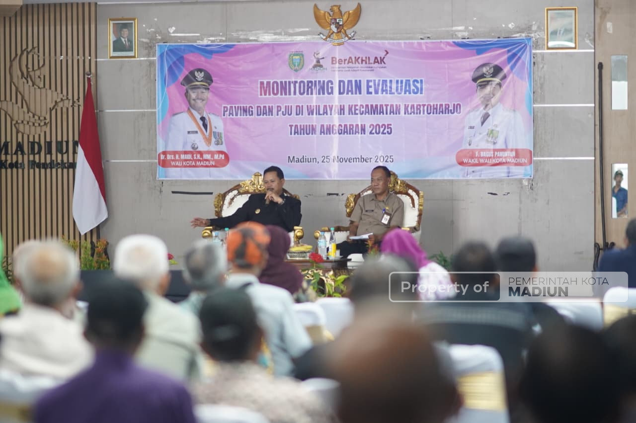 Monev Proyek Strategis di Kecamatan Kartoharjo, Wali Kota Madiun Tekankan Kesesuaian Pekerjaan