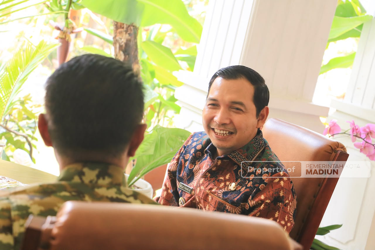Terima Silaturahmi Kaotmil III-12 Madiun, Plt Wali Kota Perkuat Sinergi Antarinstansi