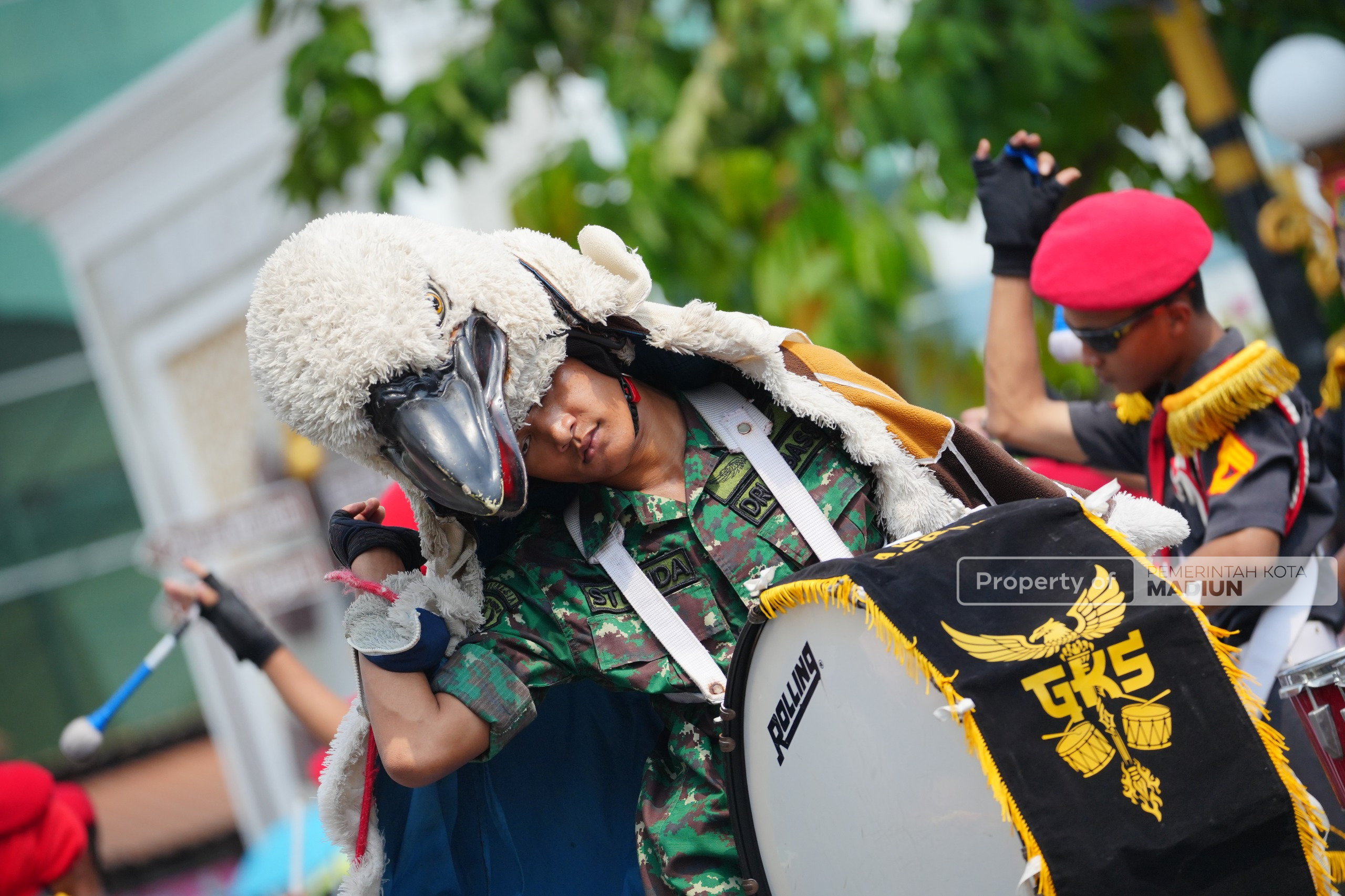 Parade Military Drumband Semarakkan HUT ke-108 Kota Madiun, Plt Wali Kota Harap Ekonomi Lokal Kian Bergeliat