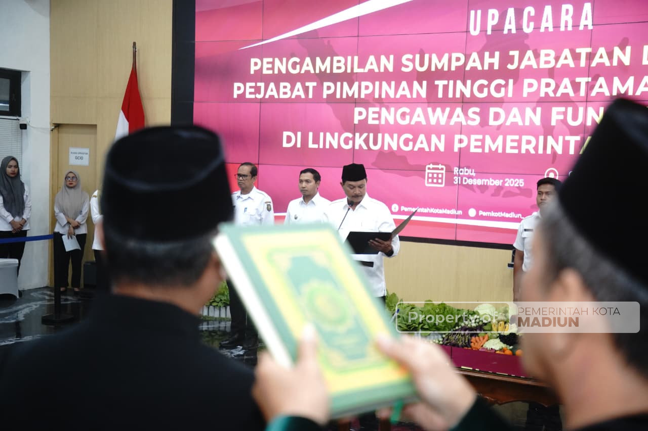 Tutup Tahun 2025, Wali Kota Madiun Lantik 59 Pejabat untuk Perkuat Akselerasi Kinerja