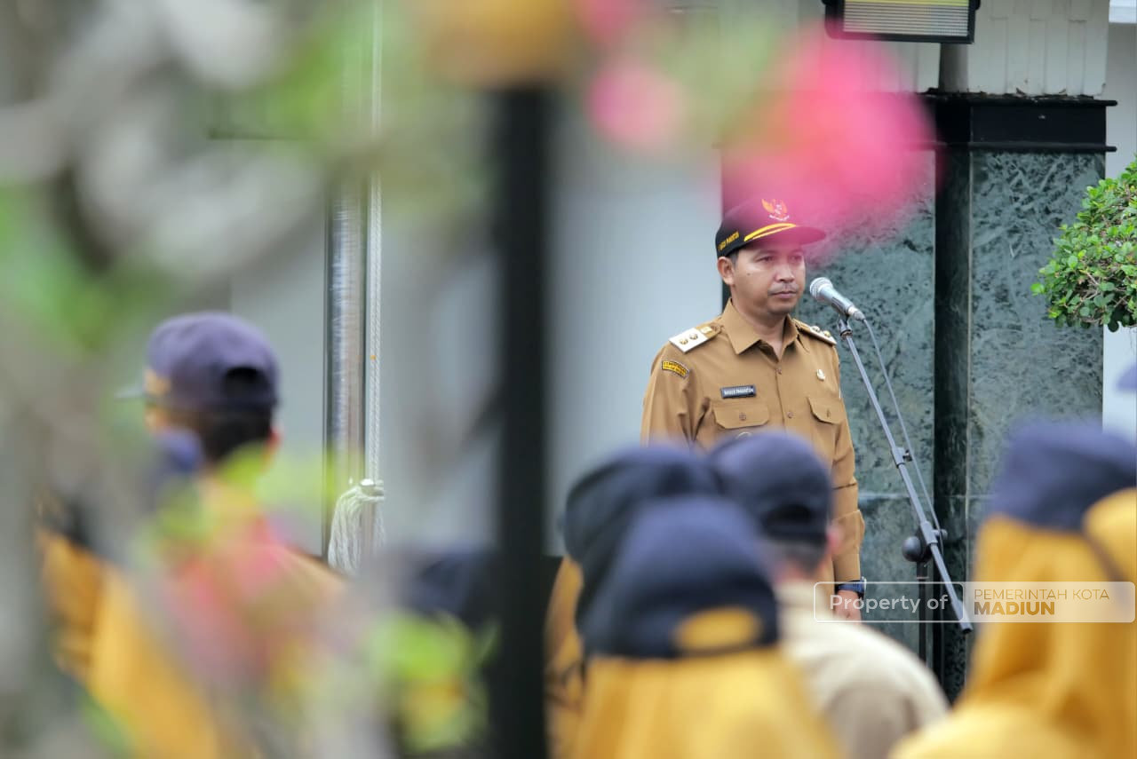 Plt Wali Kota Madiun Pacu Kinerja OPD Lewat Apel dan Rakor di Balai Kota