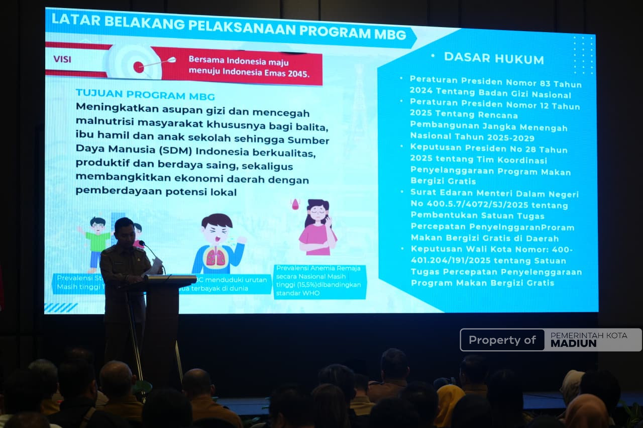 Hadiri Sosialisasi dan Penguatan Tata Kelola MBG, Plt Wali Kota Madiun Tegaskan Komitmen pelaksanaan Program MBG demi Generasi Emas 2045