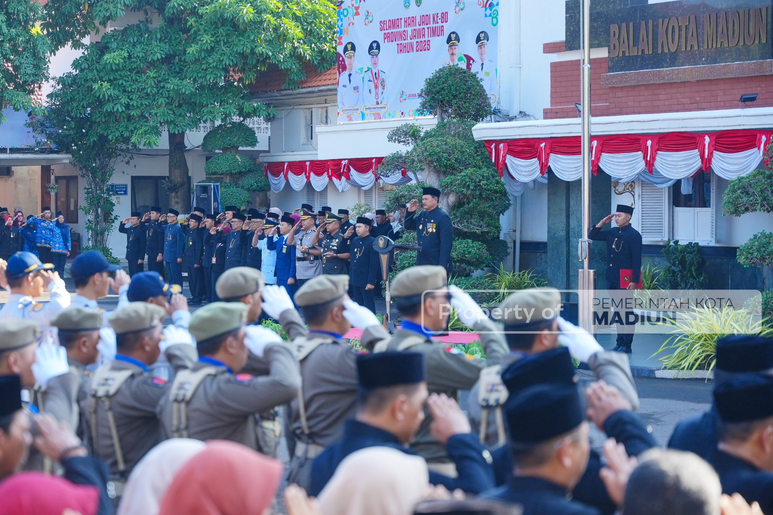 Gelar Upacara Peringatan Hari Jadi ke-80 Provinsi Jawa Timur, Wali Kota Madiun Tekankan Peran Strategis Madiun dalam Pembangunan