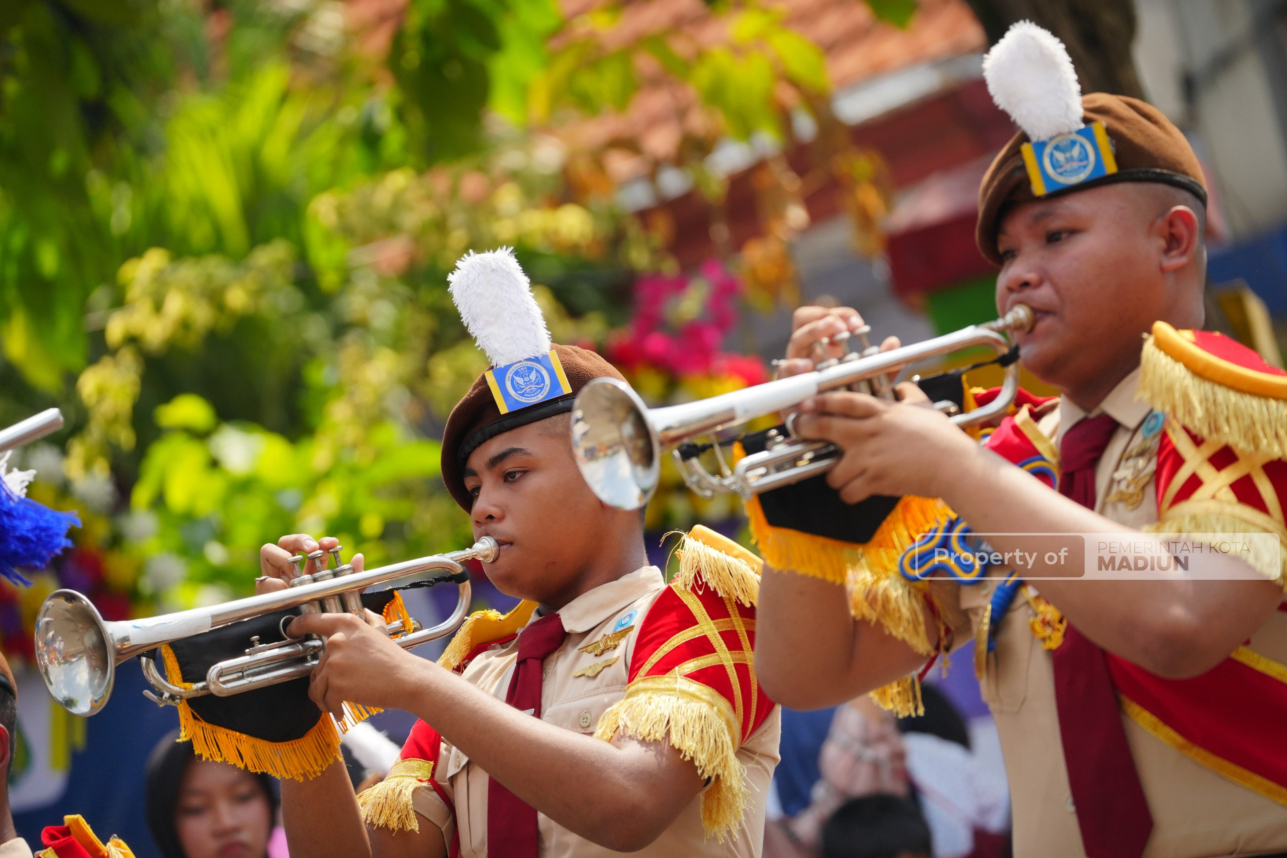 Parade Military Drumband Semarakkan HUT ke-108 Kota Madiun, Plt Wali Kota Harap Ekonomi Lokal Kian Bergeliat