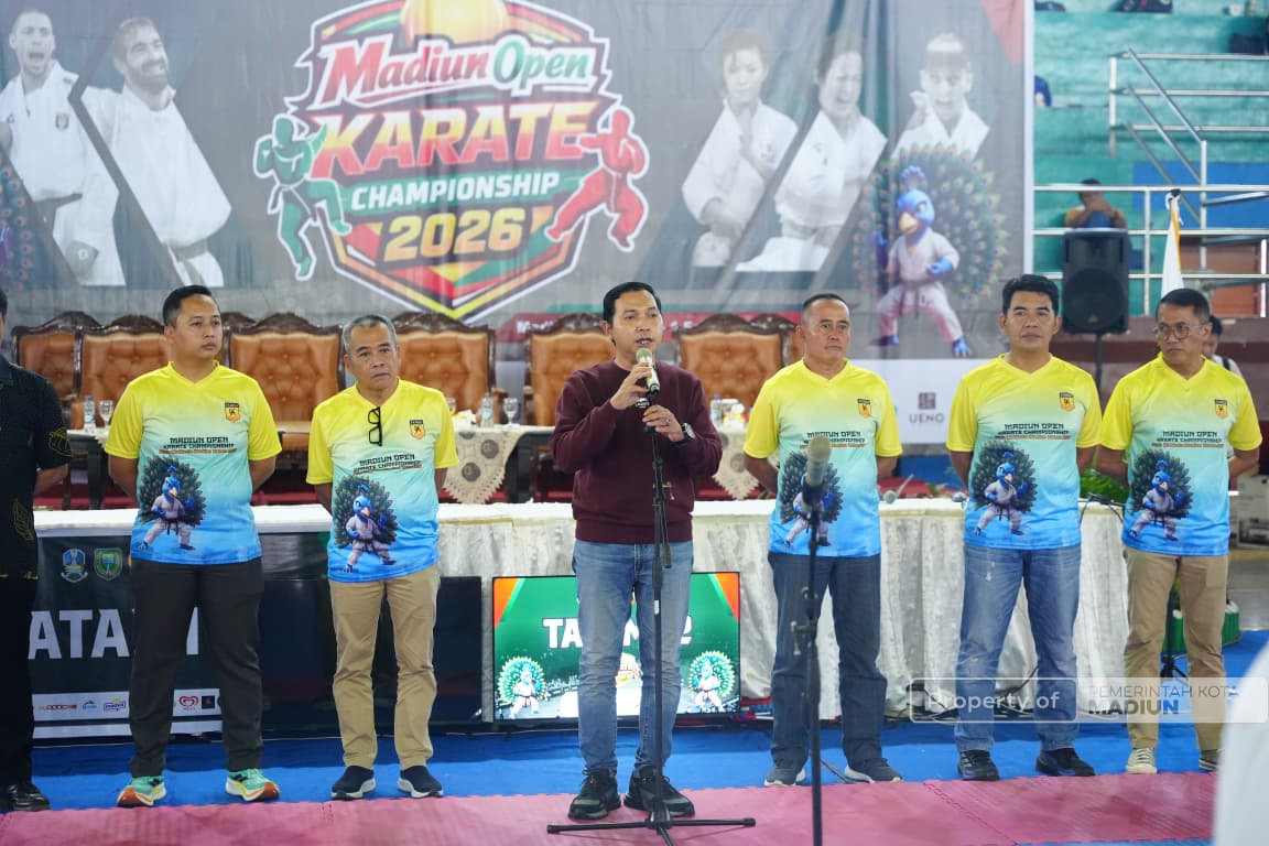 Buka Madiun Open Karate Championship 2026, Plt Wali Kota Berharap Turnamen Cetak Atlet Berprestasi