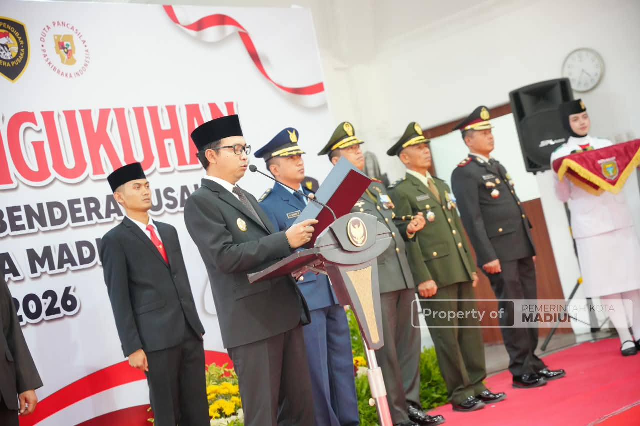 62 Paskibraka Kota Madiun Resmi Dikukuhkan, Plt Wali Kota Tekankan Tugas Mengawal Perjuangan Bangsa