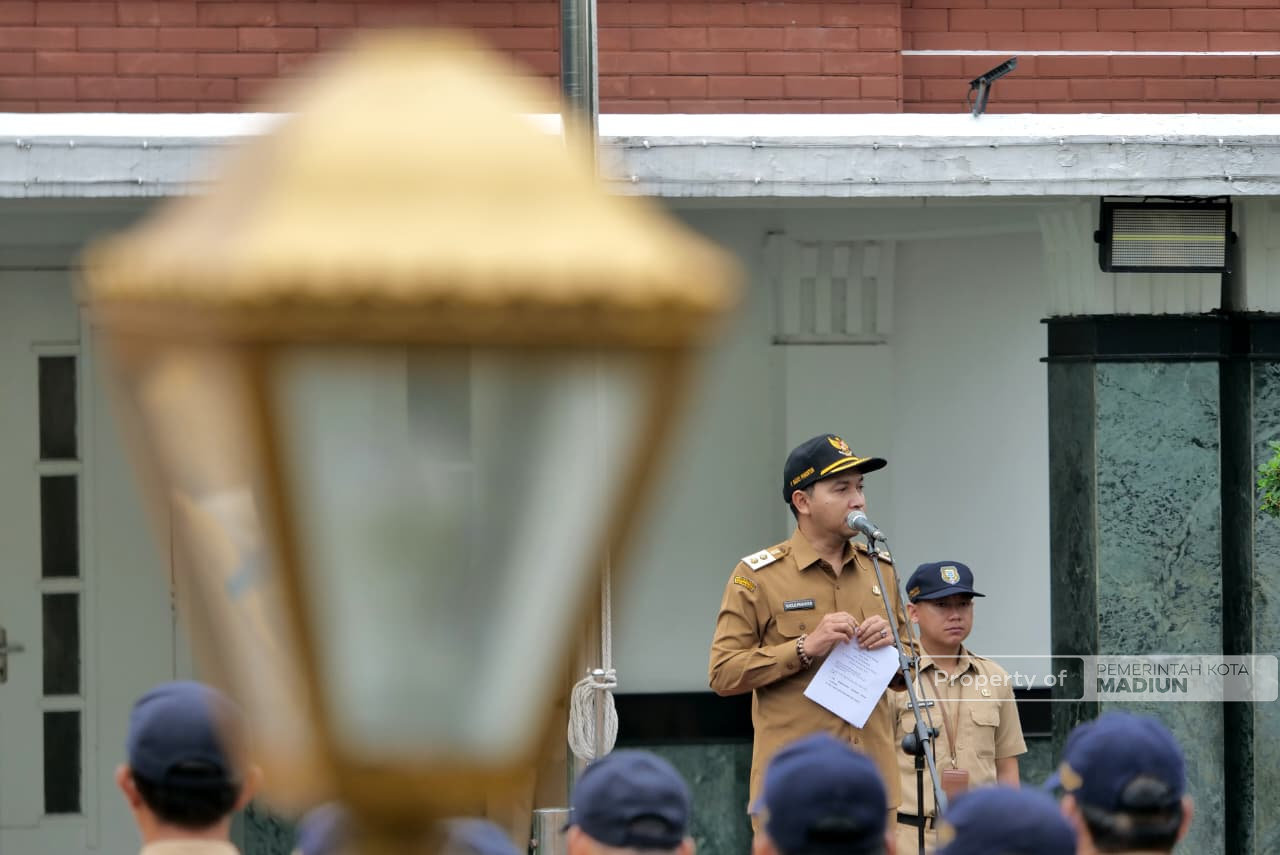 Plt Wali Kota Madiun Pacu Kinerja OPD Lewat Apel dan Rakor di Balai Kota
