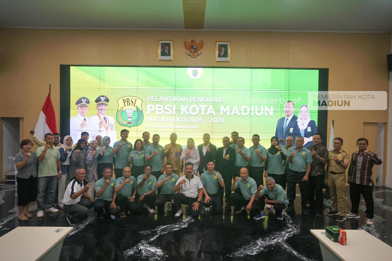 Hadiri Pelantikan Pengurus PBSI, Wali Kota Madiun Dorong Prestasi dan Pembinaan Berkelanjutan