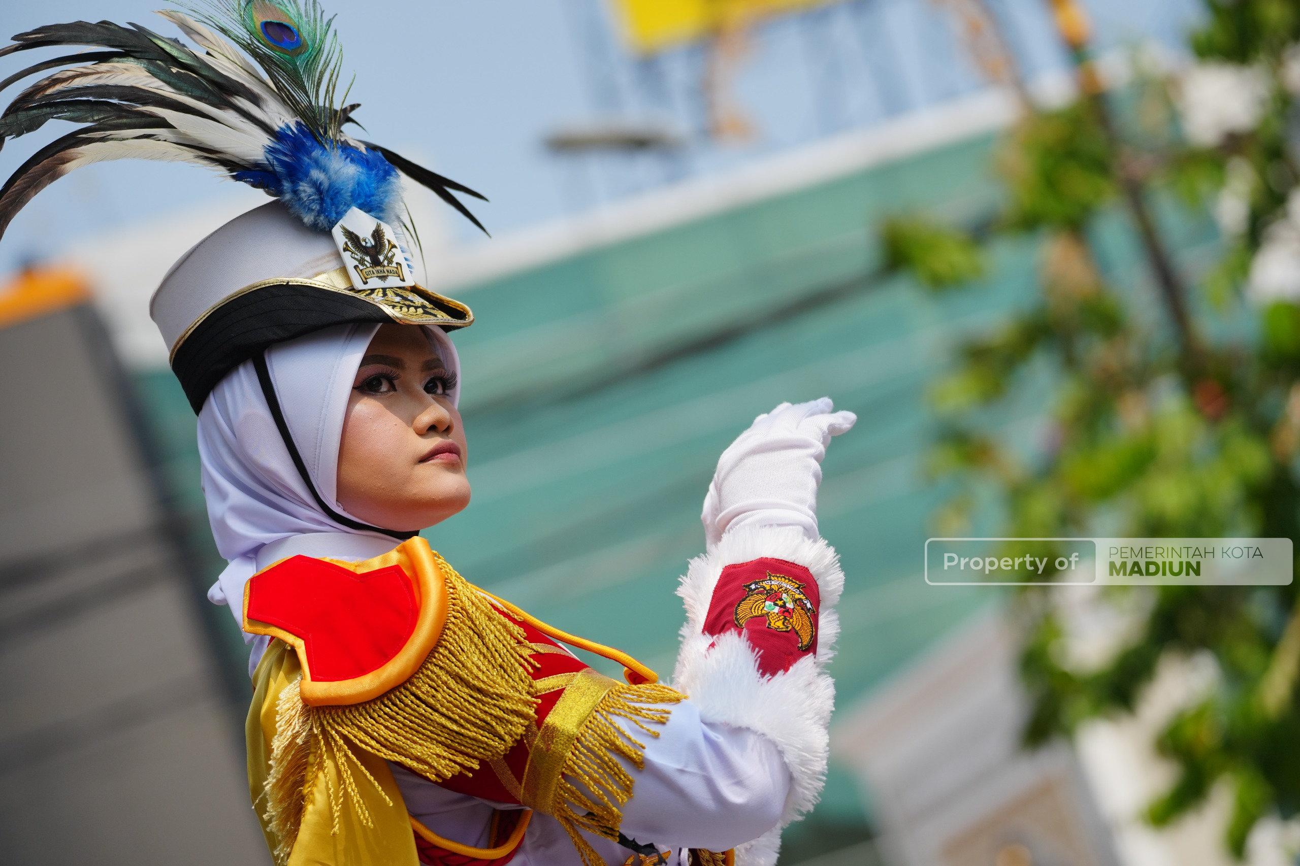 Parade Military Drumband Semarakkan HUT ke-108 Kota Madiun, Plt Wali Kota Harap Ekonomi Lokal Kian Bergeliat