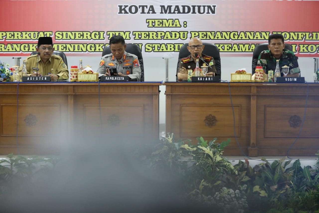 Buka Rakor Tim Terpadu Penanganan Konflik, Wali Kota Ajak Babinsa Dan Babinkamtibmas Tingkatkan Koordinasi Untuk Jaga Kondusifitas Kota