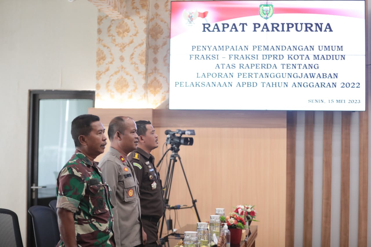 Rapat Paripurna, 7 Fraksi DPRD Beri Apresiasi Kinerja Pemkot Madiun Di 2022