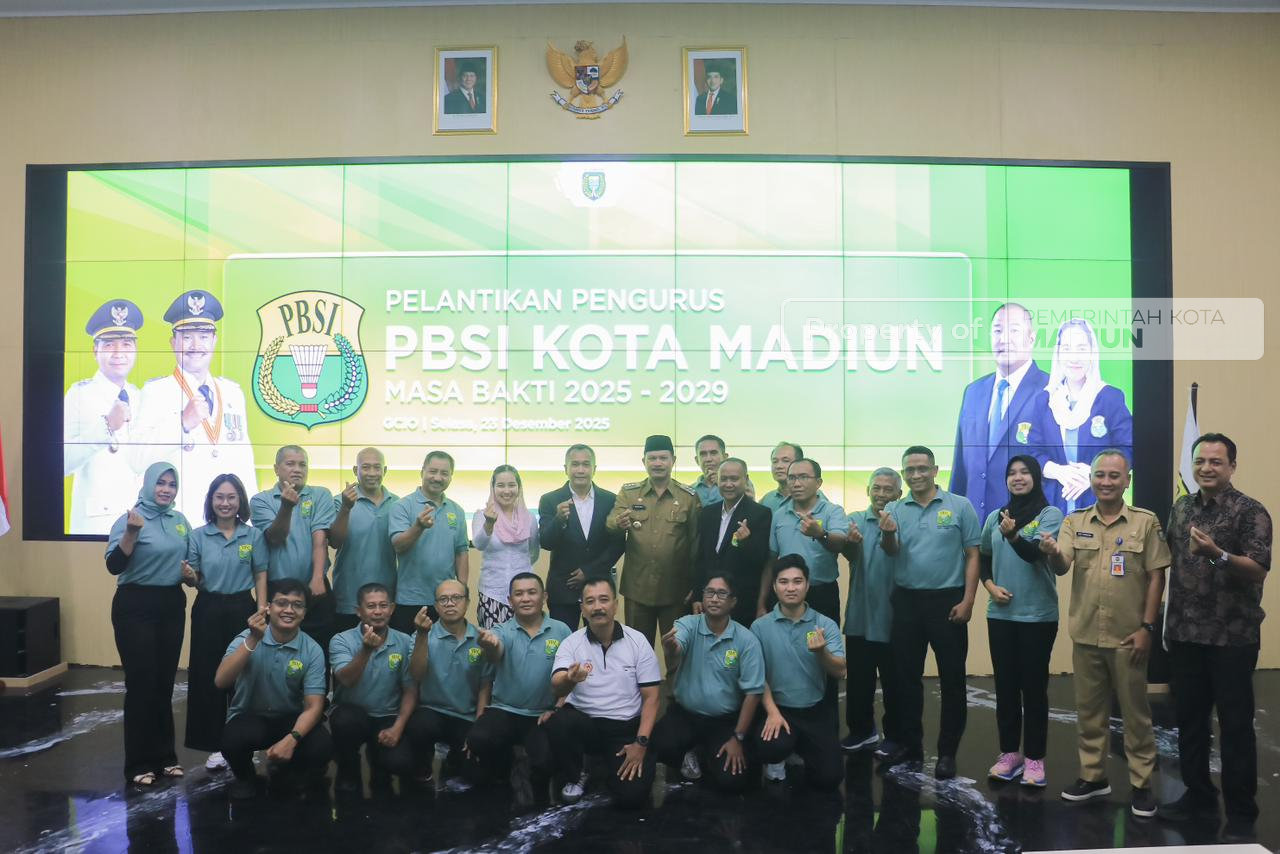 Hadiri Pelantikan Pengurus PBSI, Wali Kota Madiun Dorong Prestasi dan Pembinaan Berkelanjutan