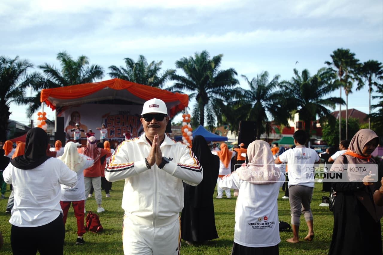 Lewat Senam Ceria, Wali Kota Madiun Tekankan Kesadaran Hidup Sehat Melalui Olahraga