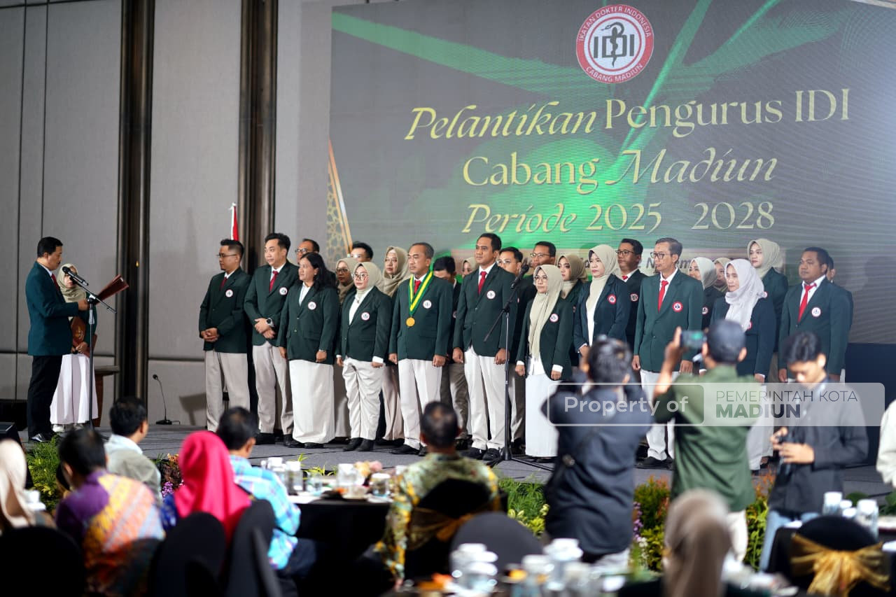 Hadiri Pelantikan Pengurus IDI Cabang Madiun, Dr. Maidi Tekankan Kolaborasi Wujudkan Kota Madiun Maju Mendunia