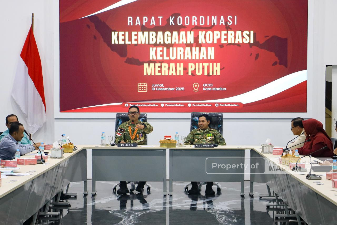 Gelar Rapat Koordinasi, Wali Kota Madiun Dorong Penguatan KKMP sebagai Penggerak Ekonomi Kerakyatan