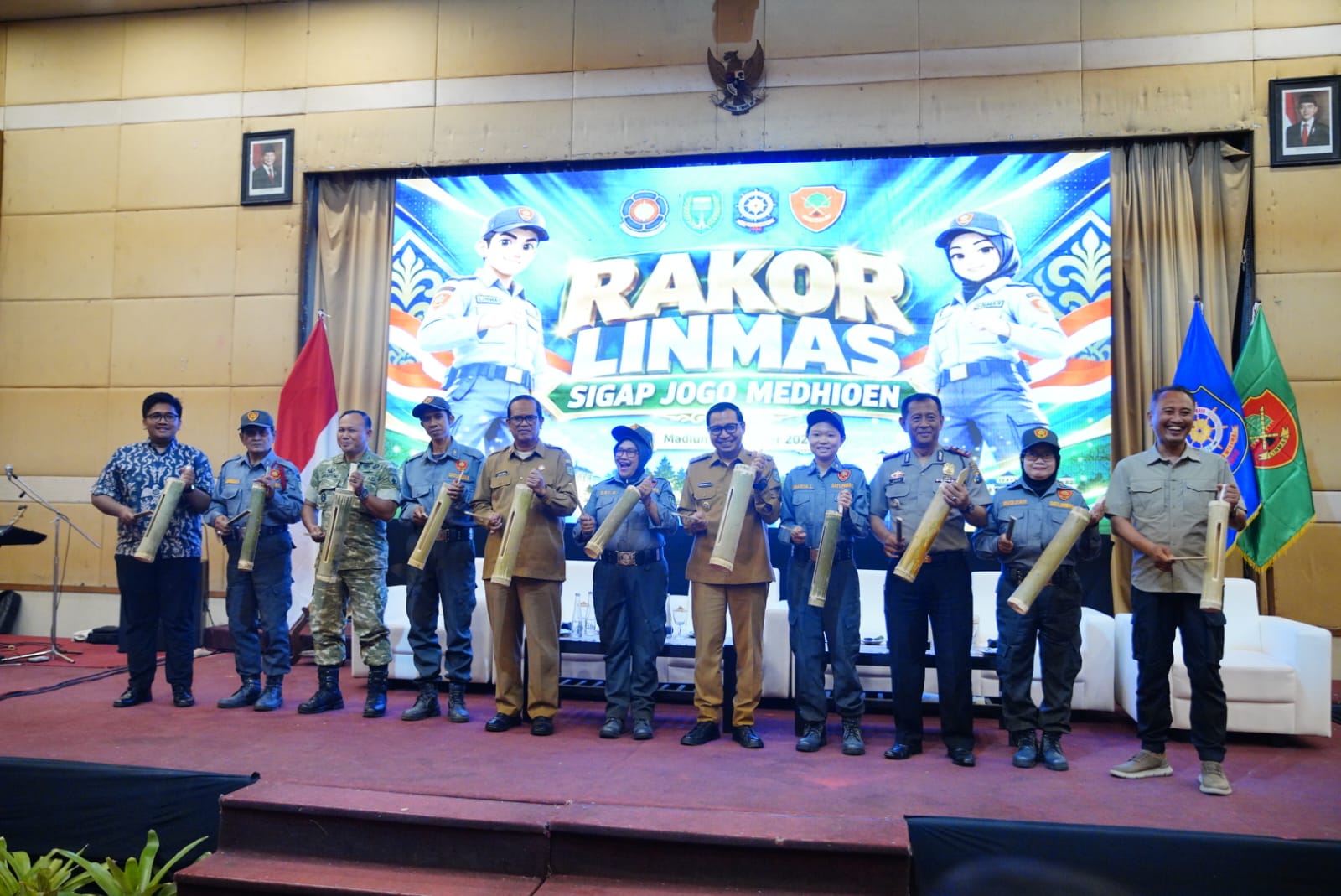 Tak Hanya TNI-Polri, Linmas Jadi Kunci Keamanan Kota Madiun