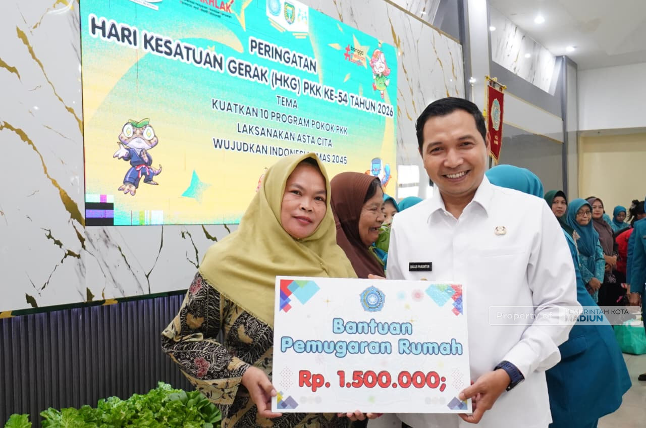 Hadiri Peringatan HKG PKK, Plt Wali Kota Madiun Tekankan Penguatan SDM Berbasis Keluarga