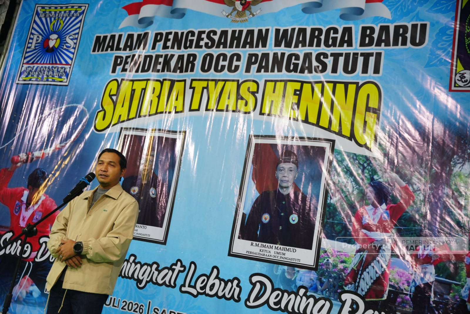 Hadiri Pengesahan Warga Baru Persaudaraan OCC Pangastuti, Plt Wali Kota Perkuat Identitas Kota Pendekar