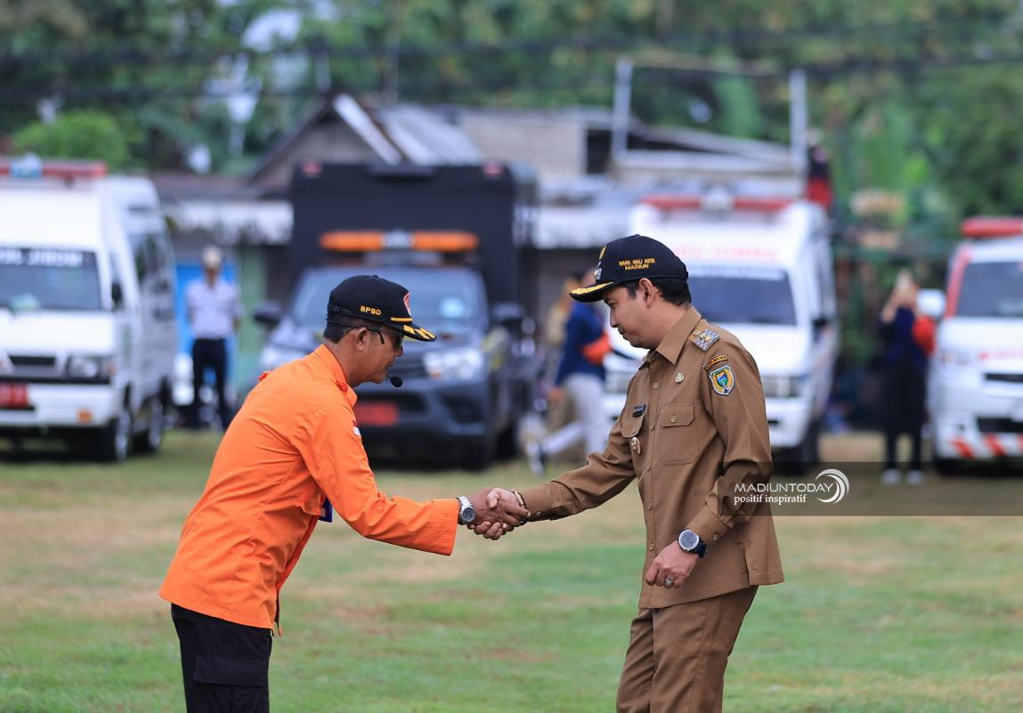 Apel Kesiapsiagaan Bencana 2026, Pemkot Madiun Perkuat Kolaborasi dan Latihan Penyelamatan Gedung Tinggi