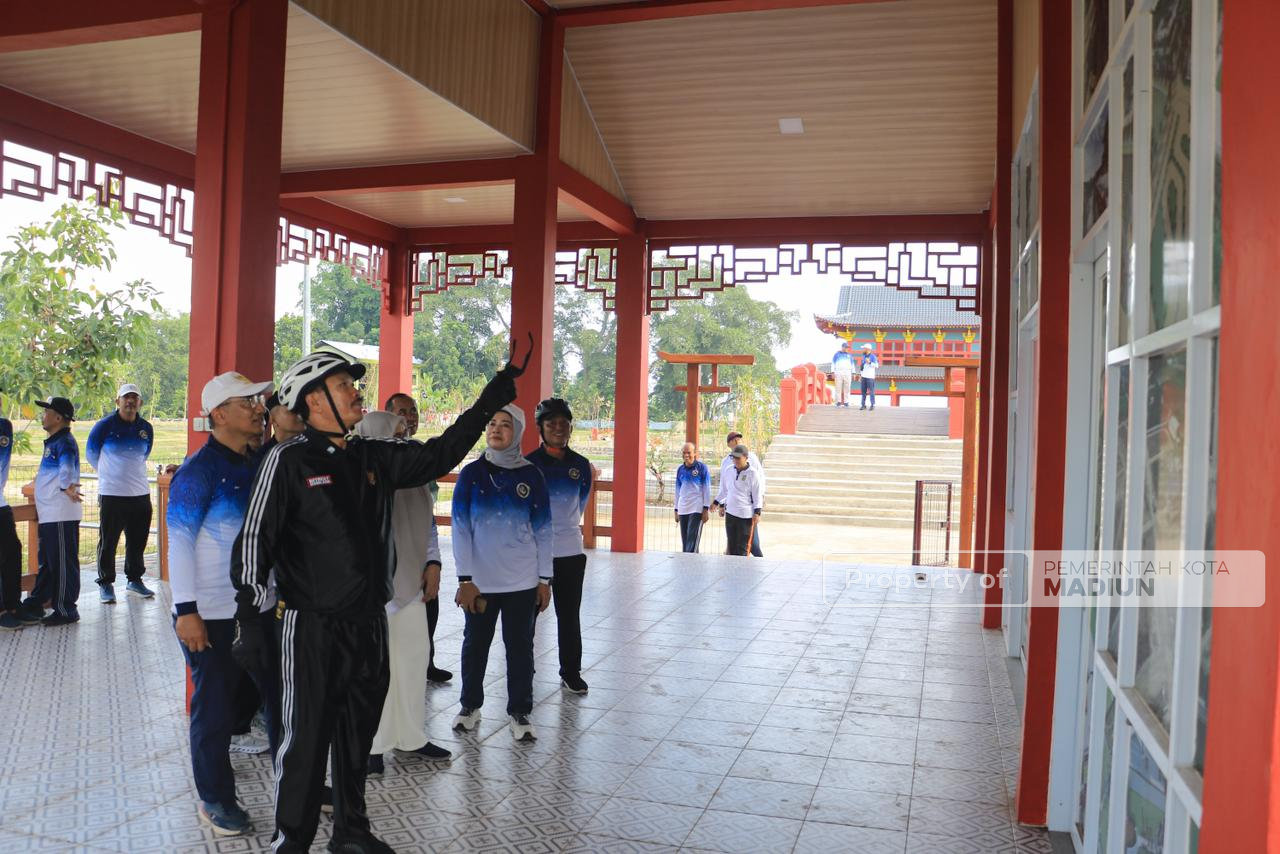 Gowes Lapangan, Wali Kota Madiun Tinjau Renovasi Kecamatan Taman dan Pembangunan Kampung Jepang