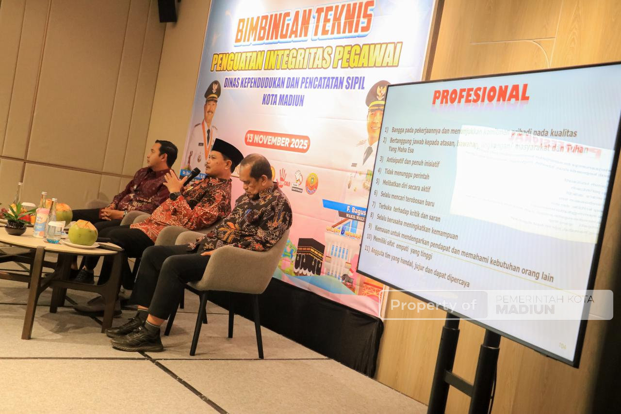 Wali Kota Madiun Dorong Penguatan Integritas dan Pelayanan Prima di Disdukcapil