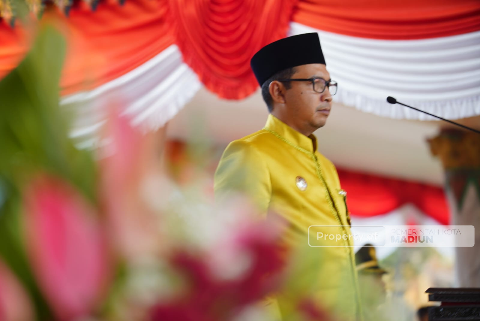Gelar Upacara Penurunan Sang Merah Putih, Plt Wali Kota Madiun Apresiasi Perjuangan Paskibraka