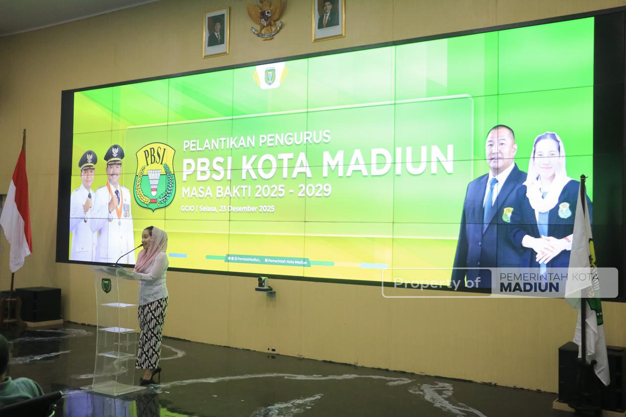 Hadiri Pelantikan Pengurus PBSI, Wali Kota Madiun Dorong Prestasi dan Pembinaan Berkelanjutan