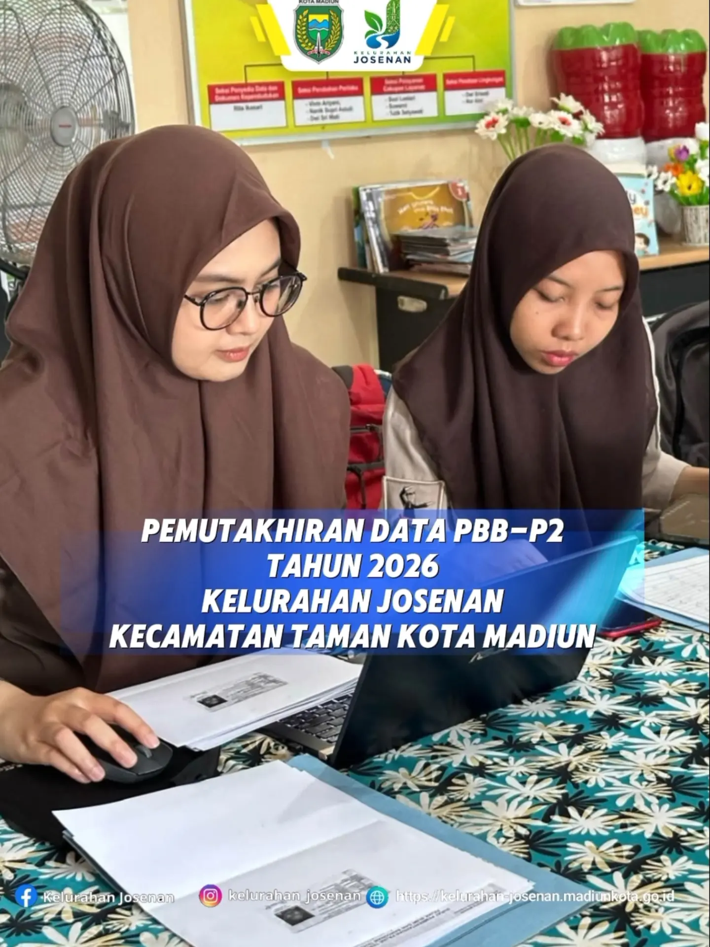 Pemutakhiran Data PBB-P2 Tahun 2026 di Kelurahan Josenan JOSENAN – Badan Pendapatan Daerah Kota Madiun melaksanakan kegi...