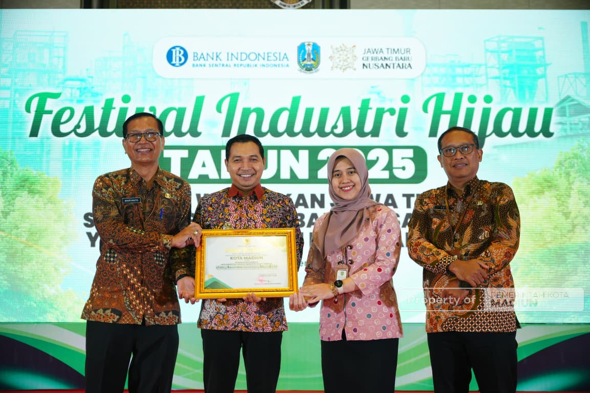Bukti Komitmen Industri Berkelanjutan, Kota Madiun Terima Penghargaan Industri Hijau Terbaik Jatim 2025