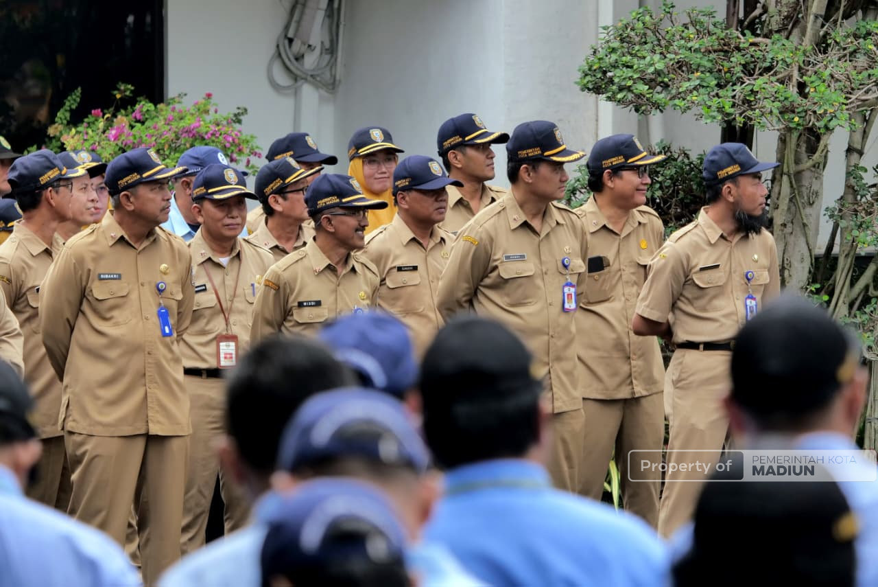 Plt Wali Kota Madiun Pacu Kinerja OPD Lewat Apel dan Rakor di Balai Kota