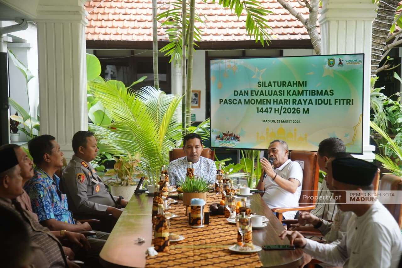 Gelar Evaluasi Kamtibmas Pasca Lebaran, Kota Madiun Dinilai Sangat Kondusif