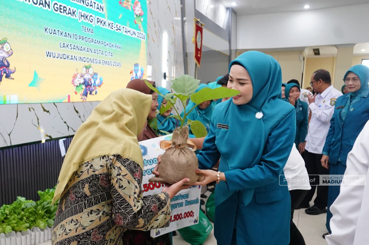 Hadiri Peringatan HKG PKK, Plt Wali Kota Madiun Tekankan Penguatan SDM Berbasis Keluarga