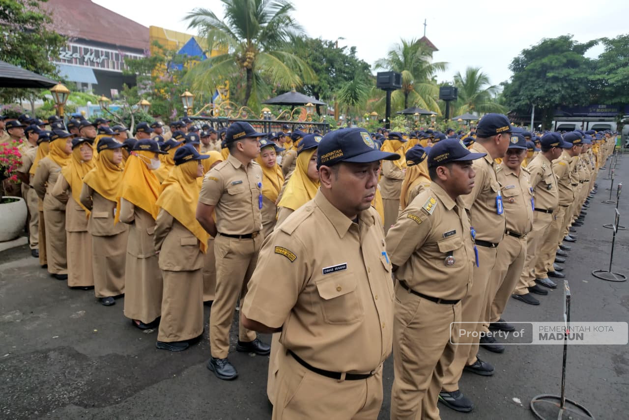 Plt Wali Kota Madiun Pacu Kinerja OPD Lewat Apel dan Rakor di Balai Kota