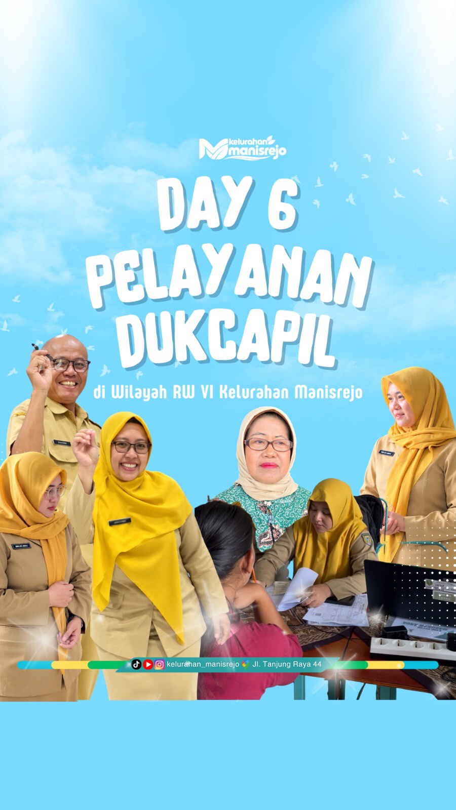 ✨ DAY 6 | JEMPUT BOLA DUKCAPIL ✨ Pelayanan Jemput Bola Dukcapil Kota Madiun hadir lebih dekat dengan warga! 💙 Hari ke-6...