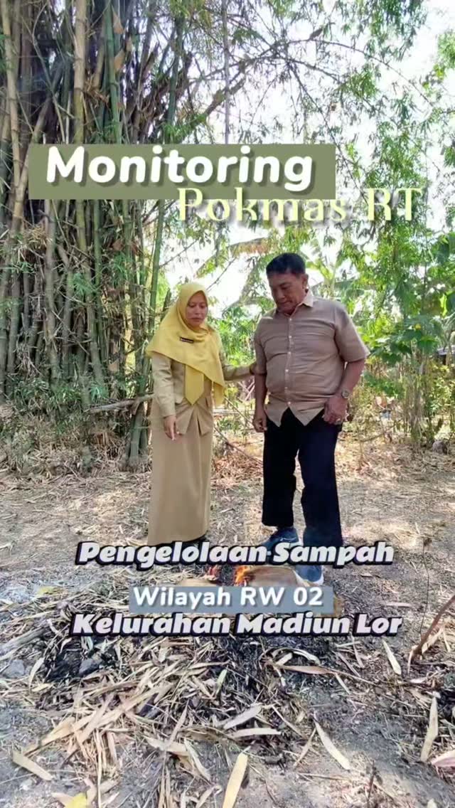 Selasa, (13/10). Monitoring pelaksanaan kegiatan Pokmas RT dalam pengelolaan sampah di wilayah RW 02 Kelurahan Madiun Lo...