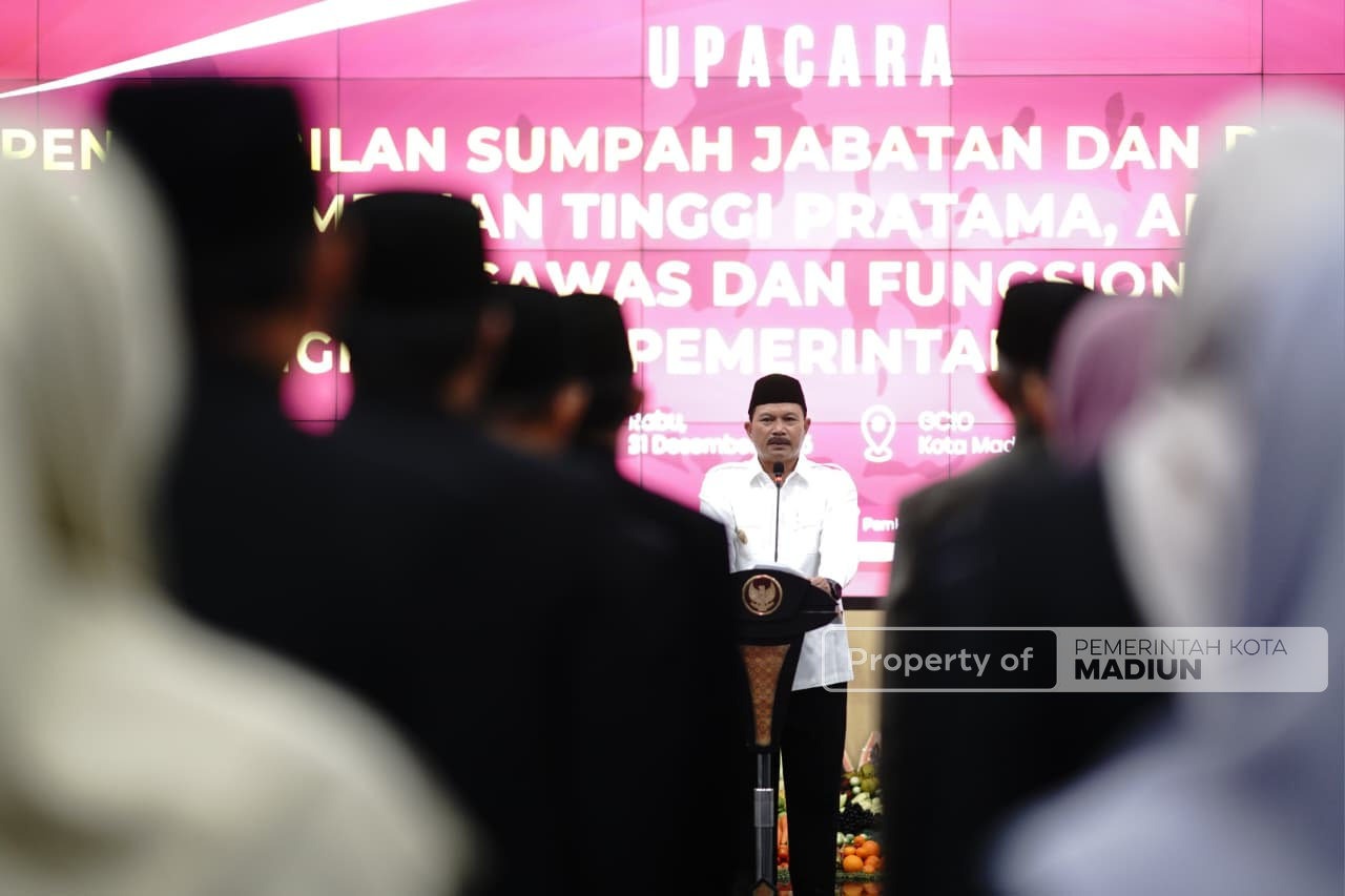 Tutup Tahun 2025, Wali Kota Madiun Lantik 59 Pejabat untuk Perkuat Akselerasi Kinerja