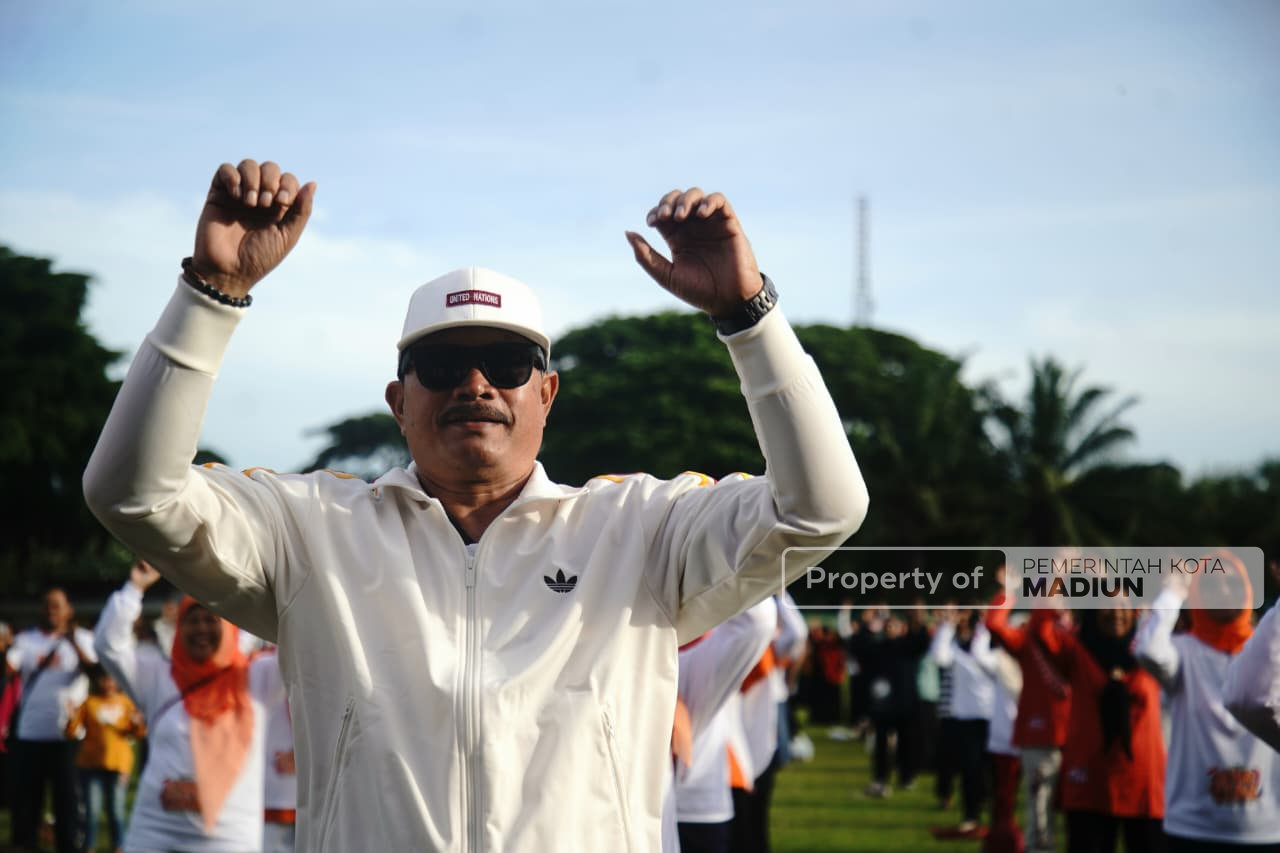 Lewat Senam Ceria, Wali Kota Madiun Tekankan Kesadaran Hidup Sehat Melalui Olahraga
