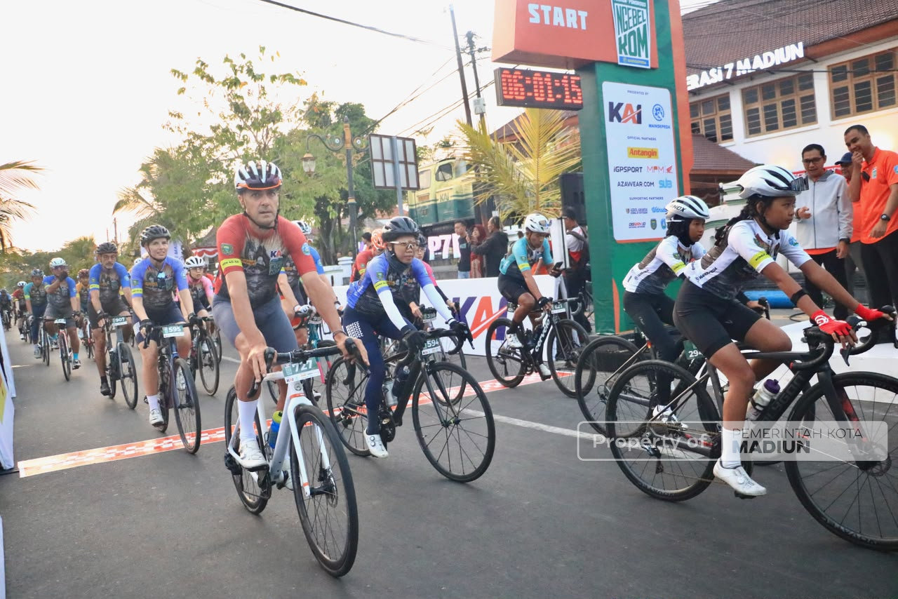 Plt Wali Kota Lepas 500 Peserta KAI Ngebel KOM 2026, Promosikan Pariwisata dan Gerakkan Ekonomi Kota Madiun