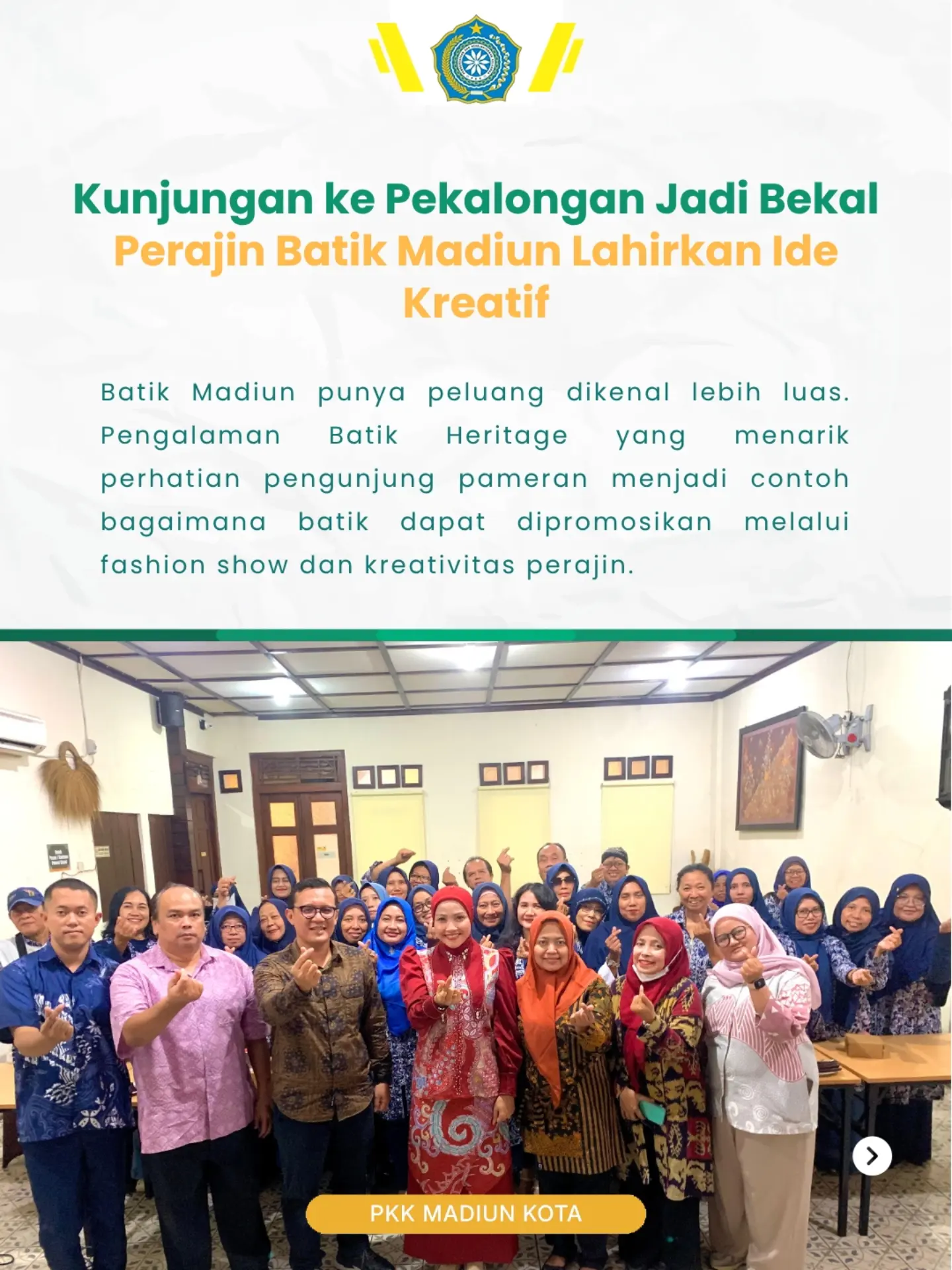 Pengembangan batik tak cukup berhenti pada keterampilan membatik, tetapi juga perlu diikuti dengan inovasi dan kreativit...