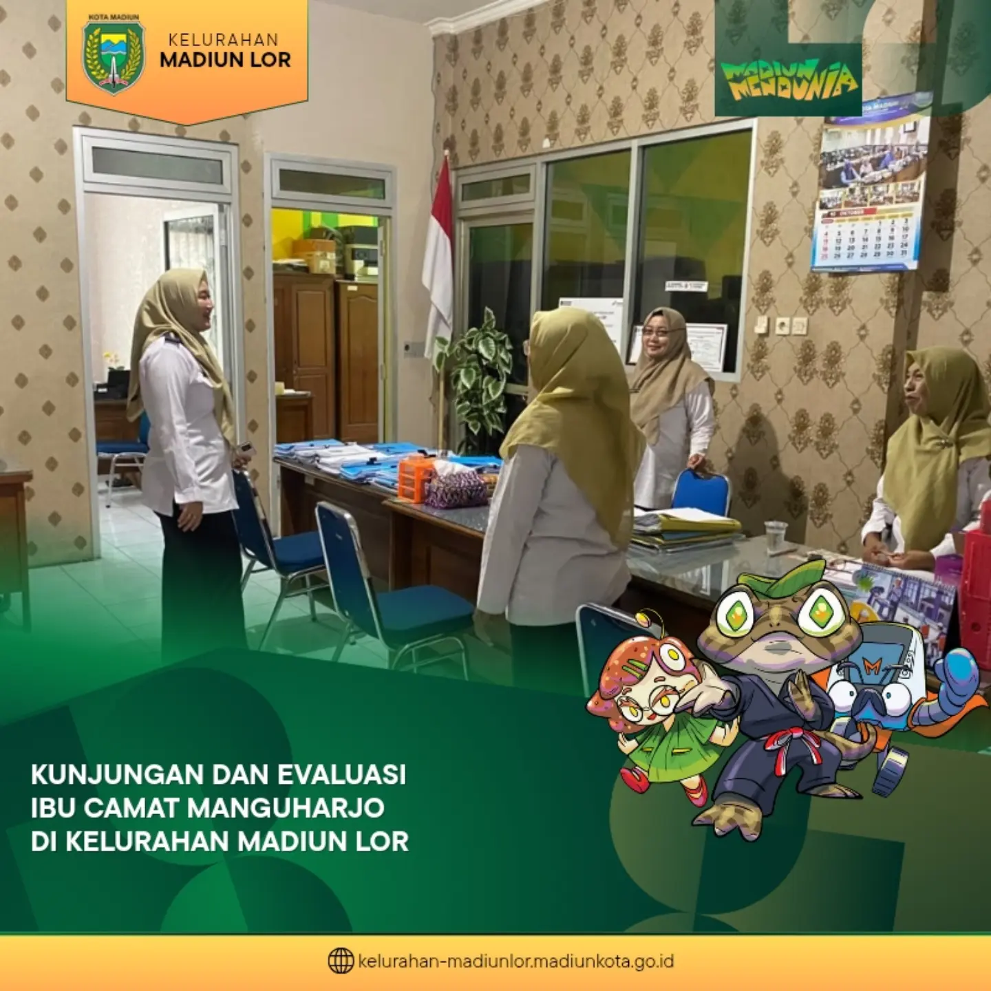 Kunjungan dan Evaluasi Ibu Camat Manguharjo di Kelurahan Madiun Lor MADIUN LOR — Rabu (07/10). Kunjungan Ibu Camat Mangu...