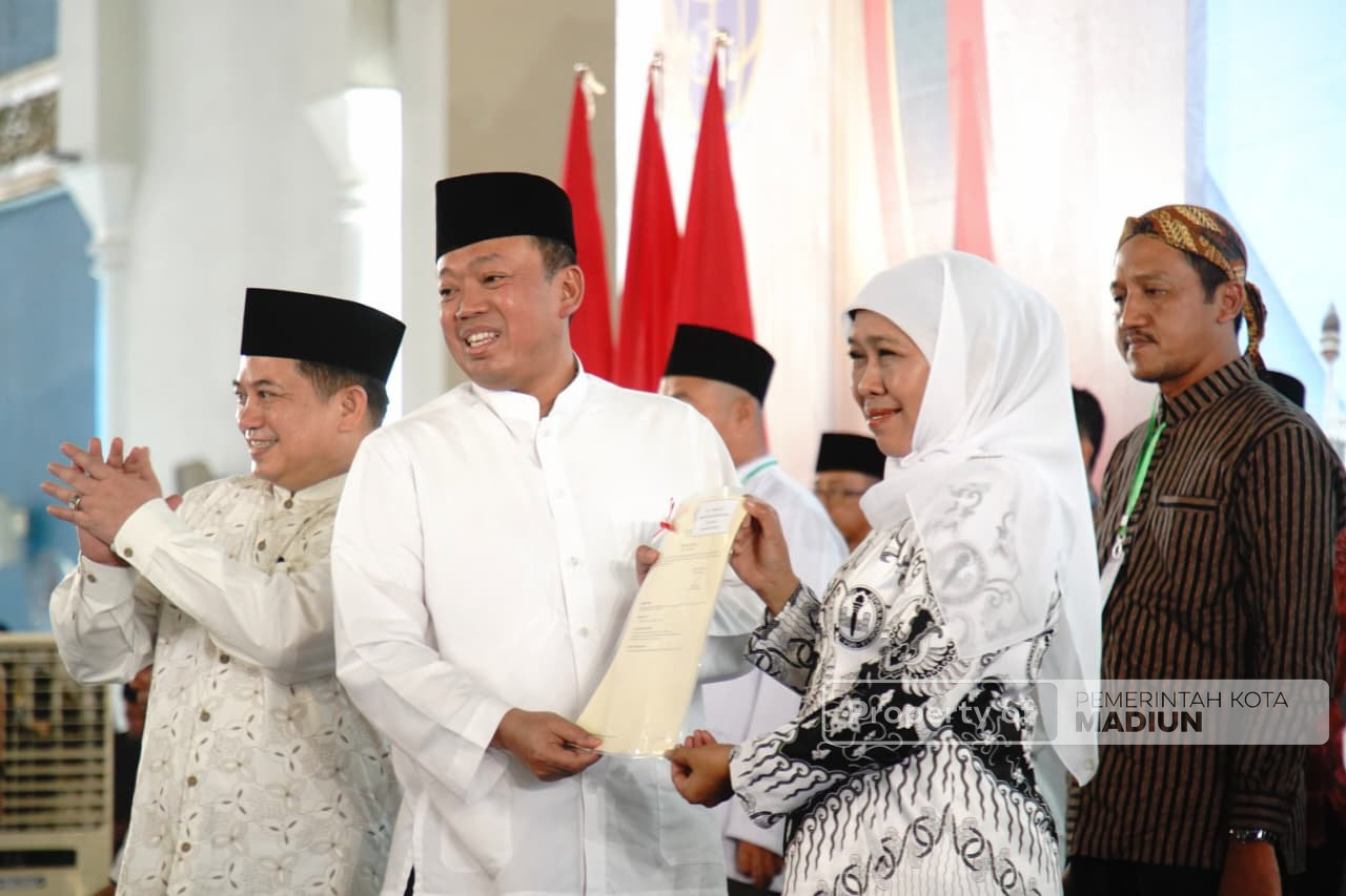 Pemkot Madiun Hadiri Penyerahan Sertipikat Tanah Wakaf dan Tempat Ibadah Se-Jawa Timur