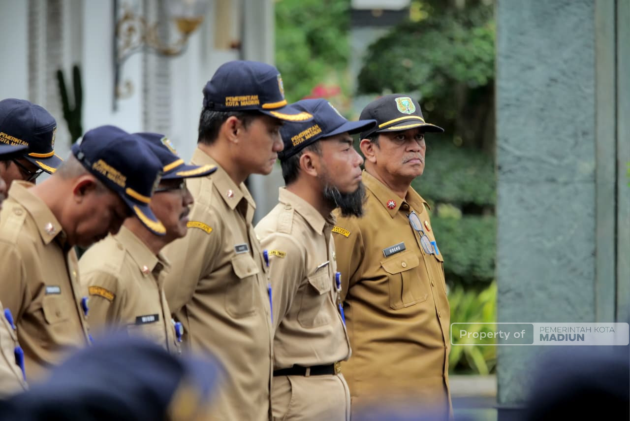 Plt Wali Kota Madiun Pacu Kinerja OPD Lewat Apel dan Rakor di Balai Kota
