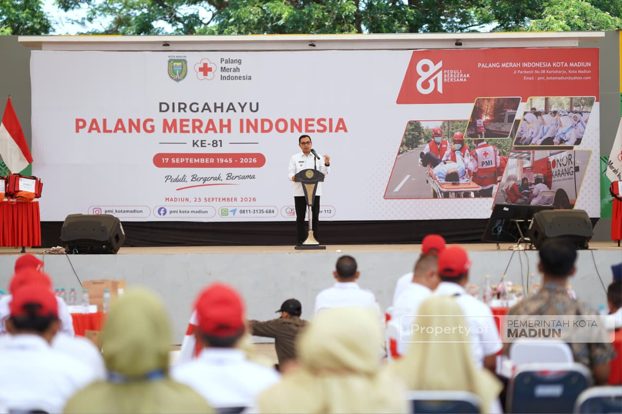 HUT ke-81 PMI, Plt Wali Kota Madiun Dorong Penguatan Jiwa Kemanusiaan Sejak Usia Sekolah