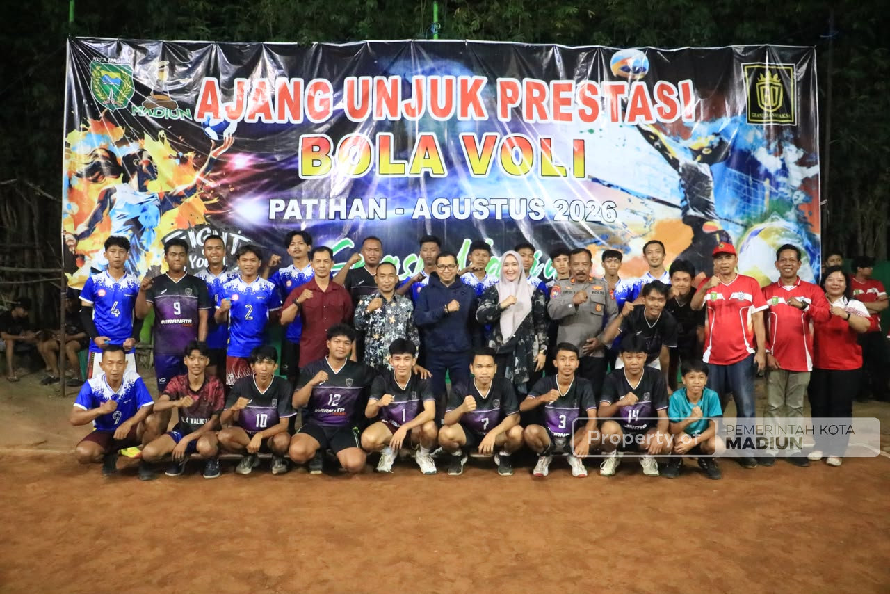 Turut Semarakkan HUT Kemerdekaan, Kecamatan Manguharjo Hadirkan Turnamen Bola Voli Antar Kelurahan