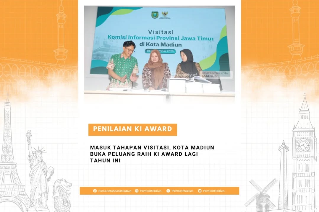 Masuk Tahapan Visitasi, Kota Madiun Buka Peluang Raih KI Award Lagi Tahun Ini Kota Madiun tampaknya bakal mengulang capa...